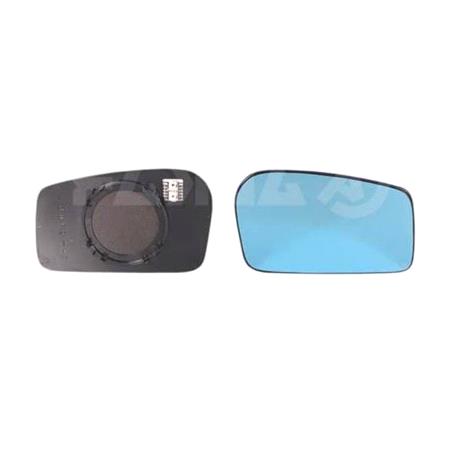 Right Blue Mirror Glass (heated) & Holder for Citroen SYNERGIE, 1994 2002