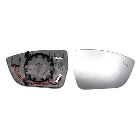 Right Wing Mirror (heated, blind spot warning) for Seat ATECA, 2016 Onwards