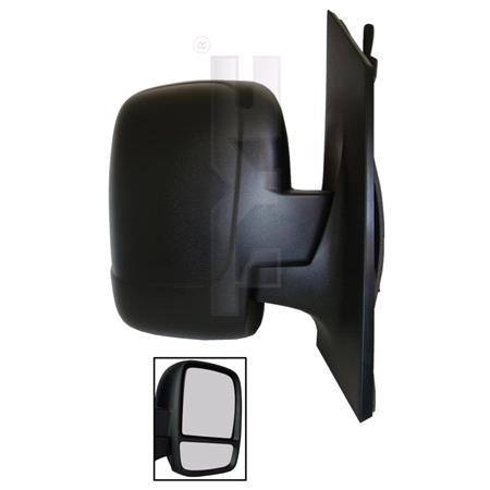 Right Wing Mirror (manual, includes blind spot mirror) for Toyota PROACE Van 2013 Onwards