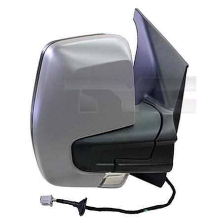 Right Wing Mirror (electric, heated, indicator, primed cover) for Ford TRANSIT CUSTOM Kombi 2012 2018