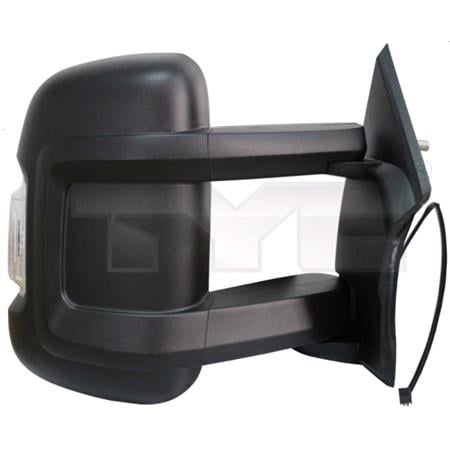Right Wing Mirror (electric, heated, indicator, long arm) for Citroen RELAY Bus, 2006 Onwards
