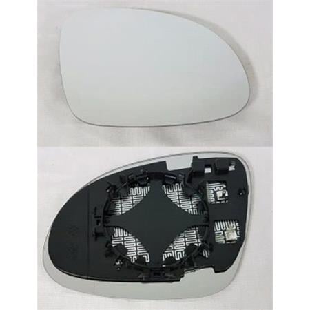 Right Wing Mirror Glass (heated) and Holder for Volkswagen SHARAN, 2010 2017