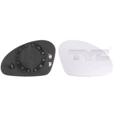 Right Wing Mirror Glass (heated) and Holder for Seat TOLEDO III, 2004 2009