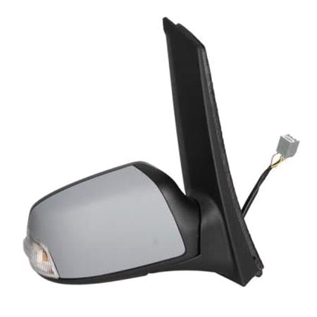 Right Wing Mirror (electric, heated, indicator and puddle lamp, primed cover, power folding) for Ford C MAX 2007 2010