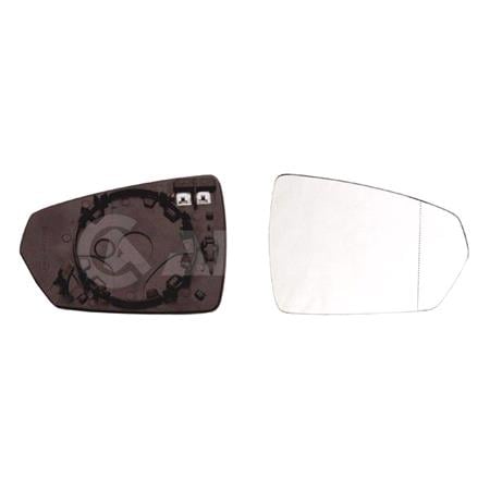 Right Wing Mirror Glass (heated, blind spot warning indicator) and holder for Audi A1 City Carver, 2019 Onwards