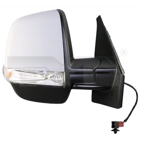 Right Wing Mirror (electric, heated, indicator, double glass, temp. sensor) for Fiat DOBLO Cargo Flatbed, 2010 Onwards