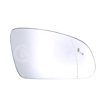 Right Wing Mirror Glass (heated, blind spot indicator) and Holder for Hyundai KONA 2017 Onwards