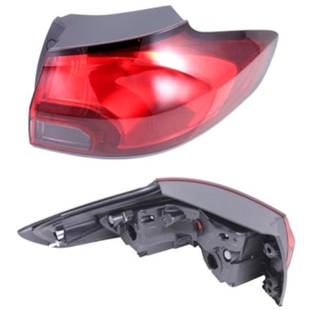 Right Rear Lamp (Outer, On Quarter Panel, Supplied Without Bulbholder) for Vauxhall ZAFIRA Mk III 2012 2016