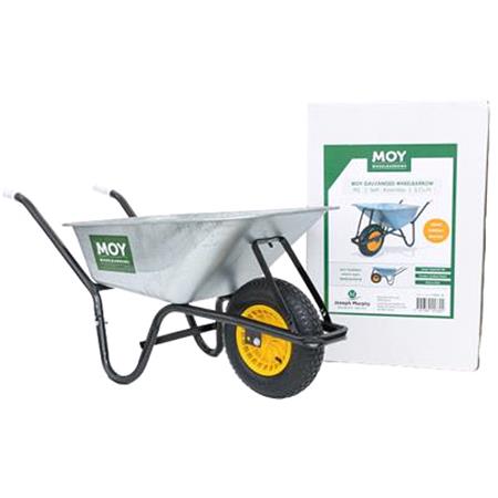 MOY Galvanised Wheelbarrow 90L (Unassembled)