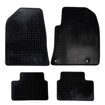 Rubber Tailored Car Mats in Black for Lexus IS III 2013 2020   4 Piece   2 Clips In Driver and Passenger Mats