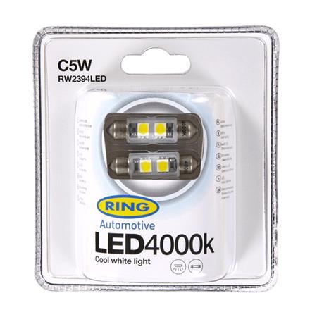 12V C5W 4000K Cool White LED   White