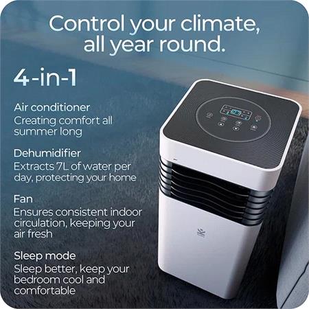 Avalla S 50 4 in 1 Quiet Dehumidifier & Air Conditioner Combo for Medium Rooms