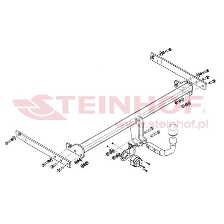 Steinhof Towbar (fixed with 2 bolts) for Seat LEON ST, 2013 Onwards
