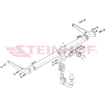 Steinhof Automatic Detachable Towbar (vertical system) for Skoda KODIAQ, 2017 Onwards