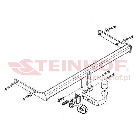 Steinhof Towbar (fixed with 2 bolts) for Skoda RAPID, 2012 Onwards