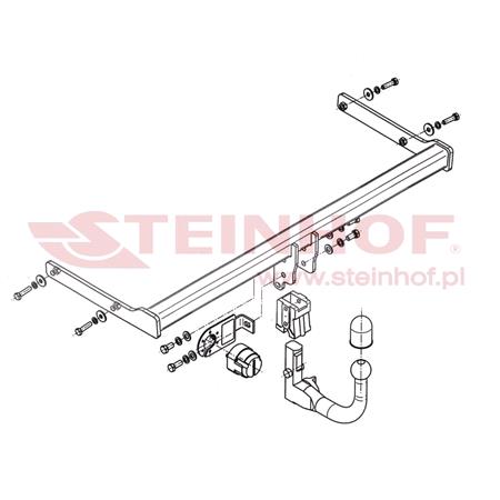 Steinhof Automatic Detachable Towbar (vertical system) for Skoda RAPID, 2012 Onwards