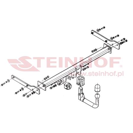 Steinhof Automatic Detachable Towbar (vertical system) for Skoda RAPID Spaceback, 2013 Onwards