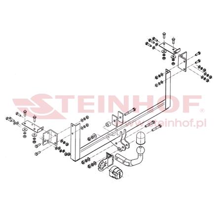 Steinhof Towbar (fixed with 2 bolts) for Nissan PIXO, 2009 2014