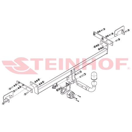 Steinhof Towbar (fixed with 2 bolts) for Suzuki CELERIO, 2014 Onwards