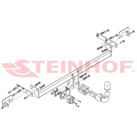 Steinhof Automatic Detachable Towbar (horizontal system) for Suzuki CELERIO, 2014 Onwards