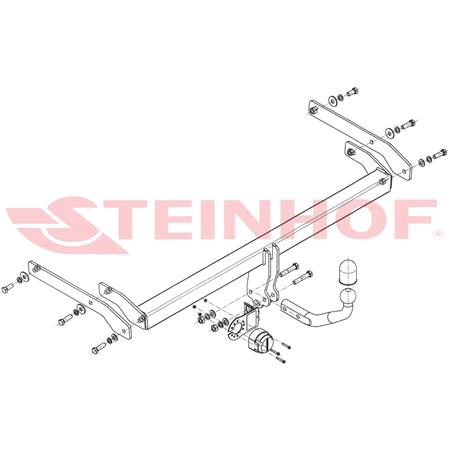 Steinhof Towbar (fixed with 2 bolts) for Suzuki KIZASHI, 2010 2014