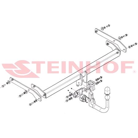 Steinhof Automatic Detachable Towbar (vertical system) for Suzuki KIZASHI, 2010 2014