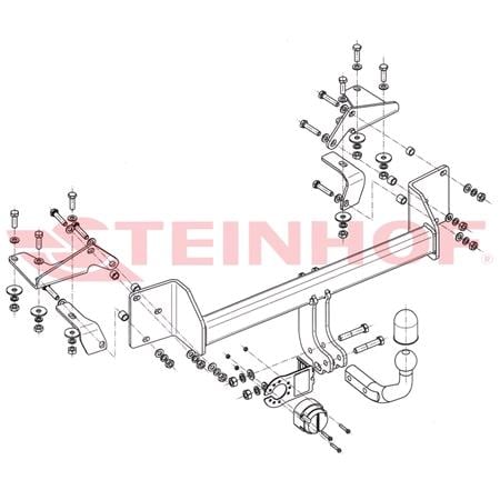 Steinhof Towbar (fixed with 2 bolts) for Suzuki LIANA, 2001 2007