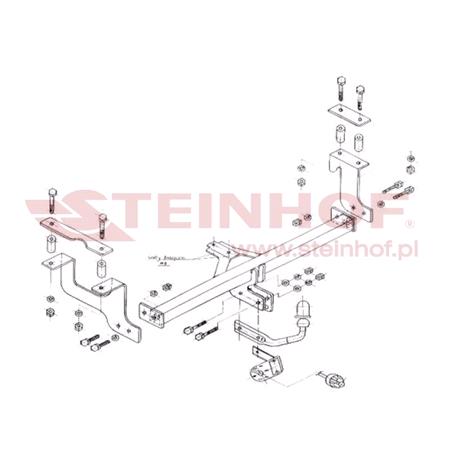 Steinhof Towbar (fixed with 2 bolts) for Vauxhall AGILA,  2000 to 2008
