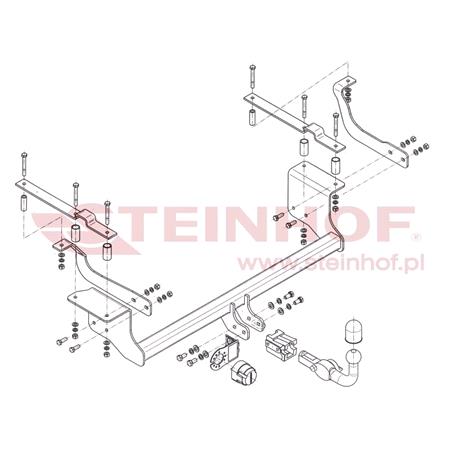Steinhof Automatic Detachable Towbar (horizontal system) for Suzuki IGNIS II, 2003 2008