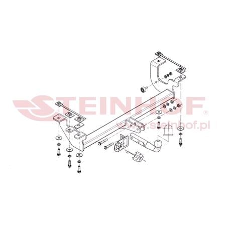 Steinhof Towbar (fixed with 2 bolts) for Suzuki JIMNY, 1998 2017