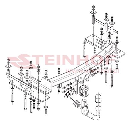 Steinhof Automatic Detachable Towbar (vertical system) for Ssangyong KYRON, 2005 2014