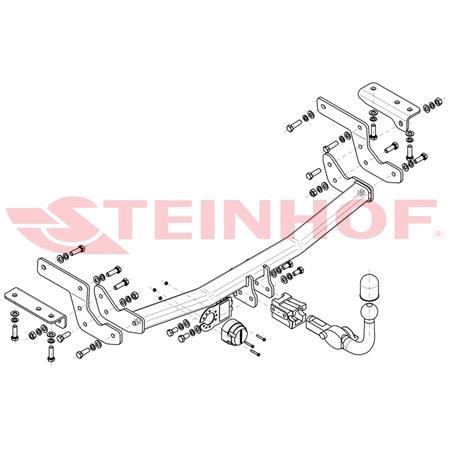 Steinhof Automatic Detachable Towbar (horizontal system) for Ssangyong TIVOLI, 2015 Onwards