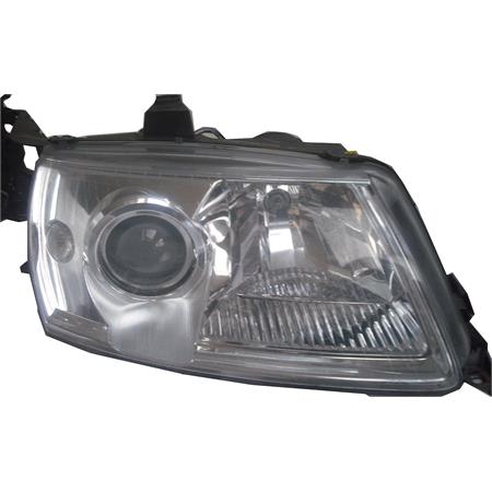 Right Headlamp (Xenon, D1S / H7 Bulbs, Supplied With Motor, Original Equipment) for Saab 9 5 2002 2005