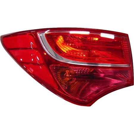 Left Rear Lamp (Outer, On Quarter Panel, Supplied Without Bulbholder) for Hyundai SANTA FÉ III 2013 on