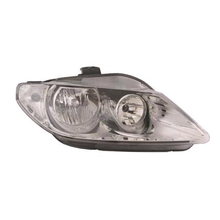 Right Headlamp (Twin Reflector, Halogen, Takes H7/H1 Bulbs, Supplied With Motor And Bulbs, Original Equipment) for Seat EXEO 2009 on