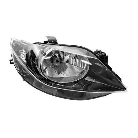 Right Headlamp (Halogen, Takes H7 / H3 Bulbs, Original Equipment) for Seat IBIZA V 2007 2009