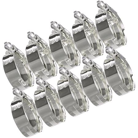 ASH Worm Drive Zinc Plated Hose Clips 40   55mm (10 pack)