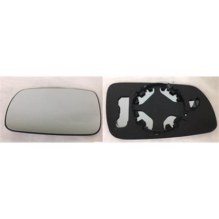 Left Wing Mirror Glass (not heated) & Holder for Skoda Fabia Saloon 1999 2007