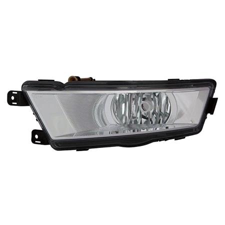 Left Front Fog Lamp (Black Bezel, Takes H8 Bulb) for Skoda RAPID 2012 on
