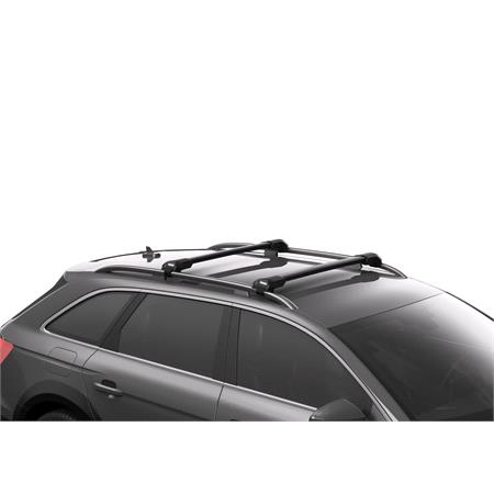Thule WingBar Edge Roof Bars for Volkswagen CADDY IV Estate MPV/Van, 5/4 door, 2015 Onwards, With Raised Roof Rails