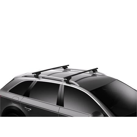 Thule SquareBar Evo Roof Bars for Citroen C4 Picasso MPV, 5 door, 2007 2013, With Raised Roof Rails