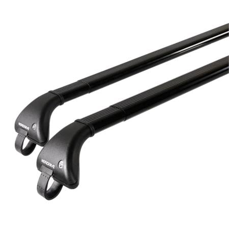 Nordrive Snap black steel aero  Roof Bars for Opel Combo Van 2012 Onwards With Raised Roof Rails