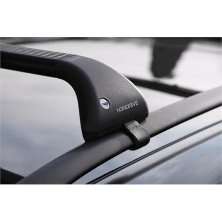Nordrive Snap black steel aero  Roof Bars for Opel Combo Van 2012 Onwards With Raised Roof Rails