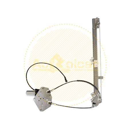 Front Right Electric Window Regulator (with motor) for Iveco EuroCargo, 1991 , 2 Door Models, WITHOUT One Touch/Antipinch, motor has 2 pins/wires