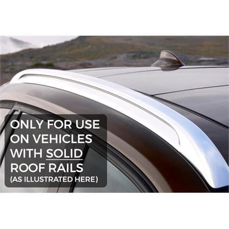 G3 Infinity silver aluminium aero Roof Bars for Volvo V90 II 2016 Onwards with Solid Rails
