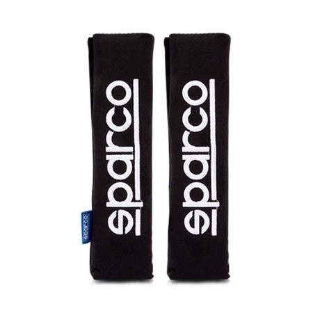 Sparco Comfortable Black Seat Belt Cover   2 Pack