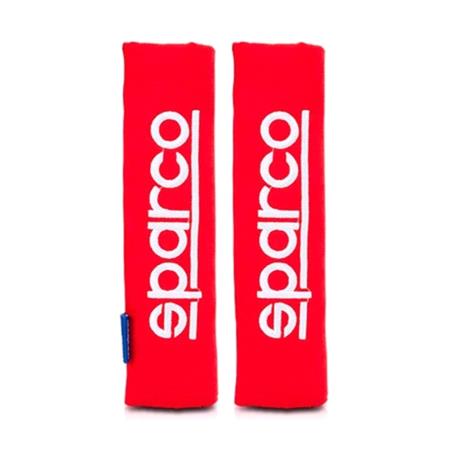 Sparco Comfortable Red Seat Belt Cover   2 Pack