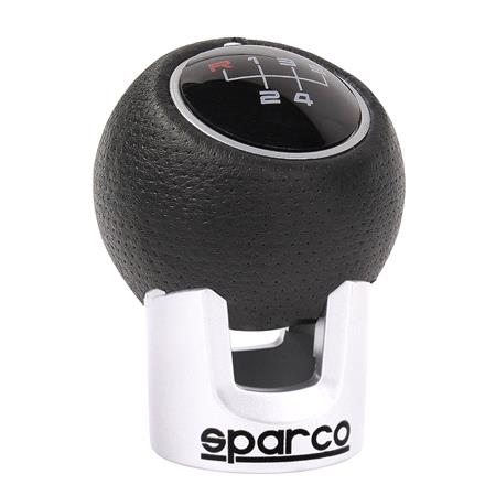 Sparco Universal Black Synthetic Leather Gear Knob