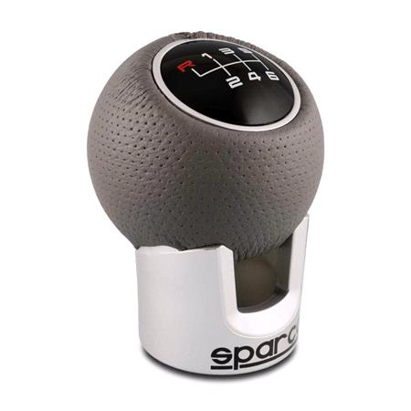 Sparco Universal Grey Synthetic Leather Gear Knob