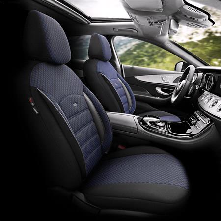 Premium Cotton Leather Car Seat Covers SPORT PLUS LINE   Blue For Lancia THEMA 2011 Onwards